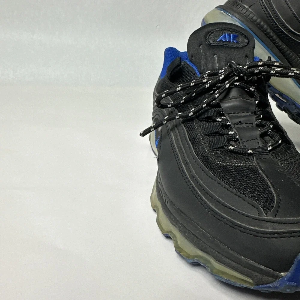 Nike Air Max 97 Triple Black And Blue Mens Size 9 2010 397252-041 Sneaker
